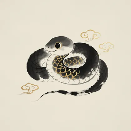 Year of the Snake illustration